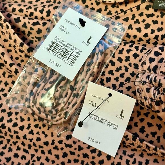 A Pea in the Pod Maternity Animal Print Convertible Two-Piece Swimsuit Set - Picture 11 of 12